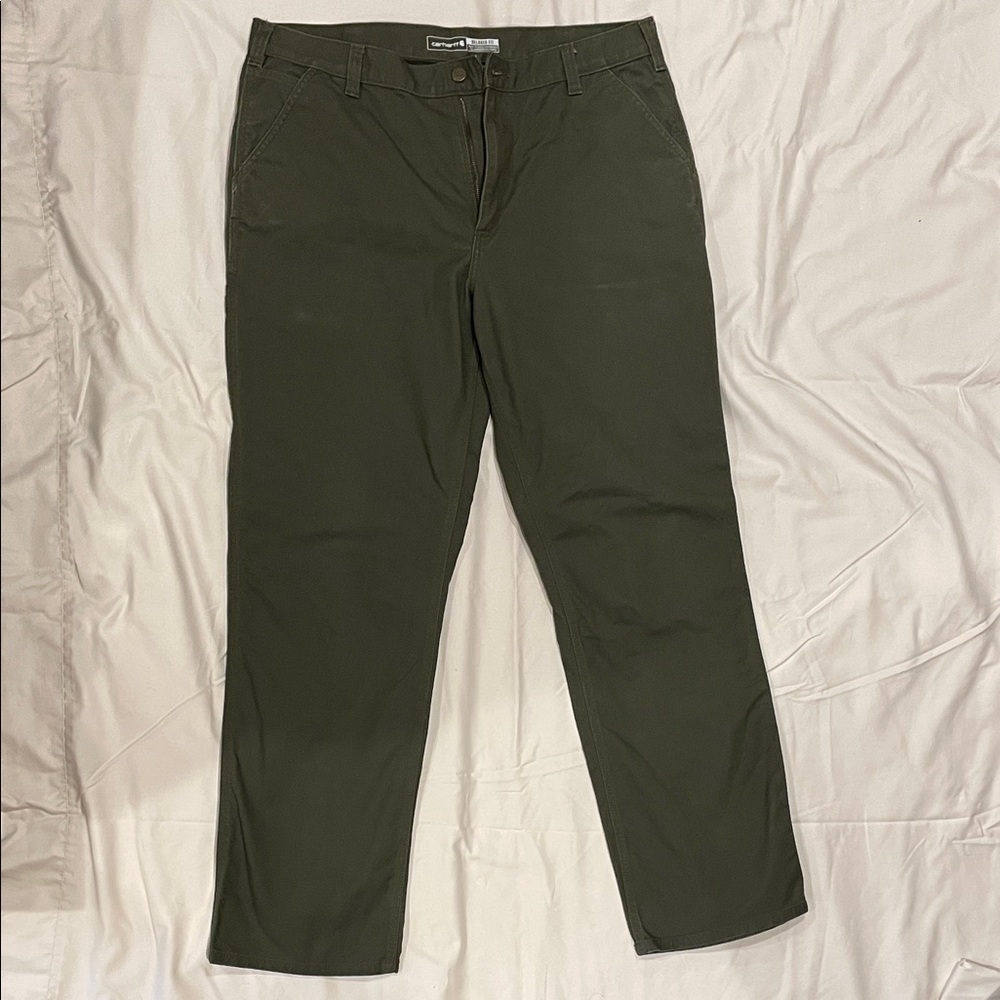 Carhartt Dark Green Duck Cloth Pants